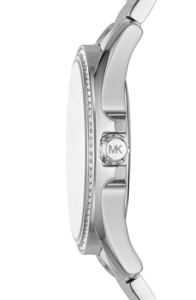 Shop Michael Kors Michael  Kacie Bracelet Watch, 39mm In Silver