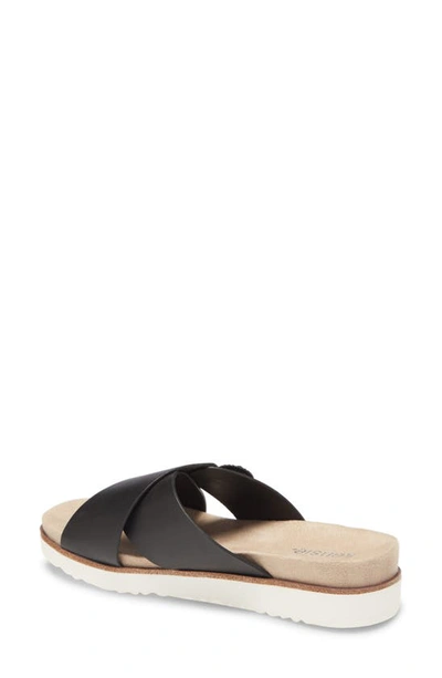 Shop Kensie Delicah Slide Sandal In Black Canvas