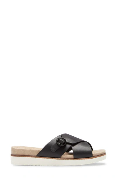 Shop Kensie Delicah Slide Sandal In Black Canvas