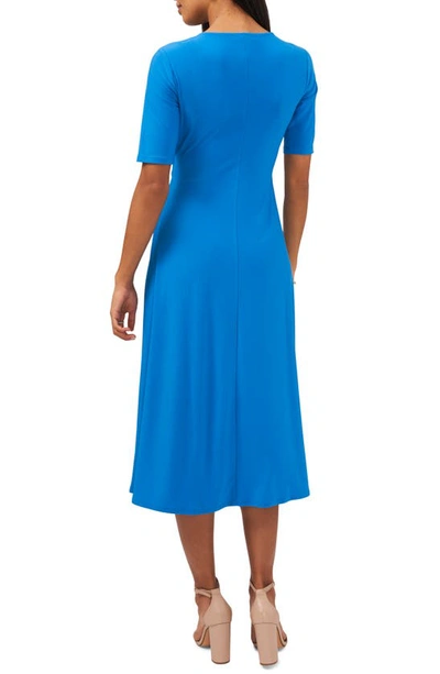 CHAUS CHAUS SURPLICE FAUX WRAP MIDI DRESS 