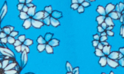 Shop Chaus Print Flutter Sleeve Blouse In Sky Blue