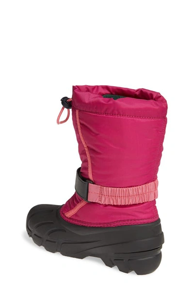 Shop Sorel Flurry Weather Resistant Snow Boot In Deep Blush/ Tropic Pink Multi