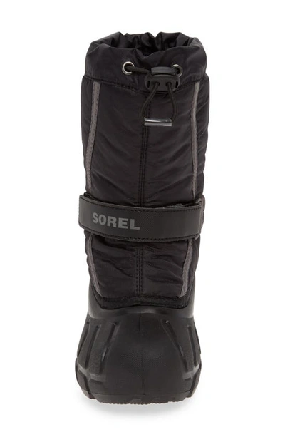 Shop Sorel Flurry Weather Resistant Snow Boot In Black/ City Grey
