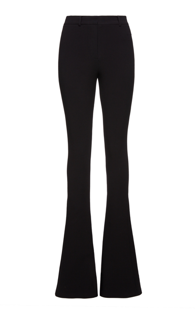 Shop Magda Butrym Women's Stretch-wool Flared-leg Trousers In Black