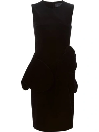 Simone Rocha Voluminous Detail Velvet Dress In Black