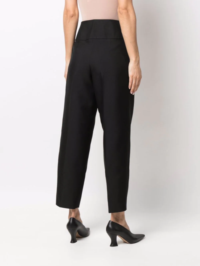 Shop Jil Sander Cropped Straight-leg Trousers In Schwarz