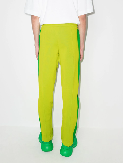 Bottega Veneta Straight-leg Striped Jersey Track Trousers In Green |  ModeSens