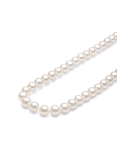 Yoko London 18kt Yellow Gold Classic 8mm Freshwater Pearl Necklace In Gold
