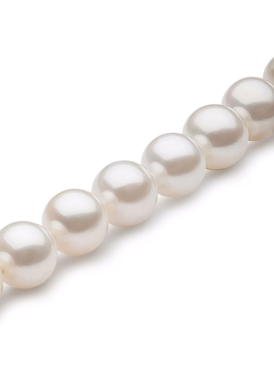 Shop Yoko London 18kt White Gold Classic 8mm Freshwater Pearl Bracelet In Silber