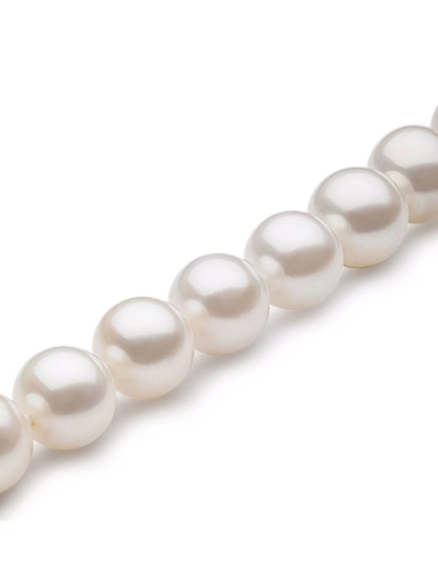 Shop Yoko London 18kt White Gold Classic 6mm Freshwater Pearl Necklace In Silber