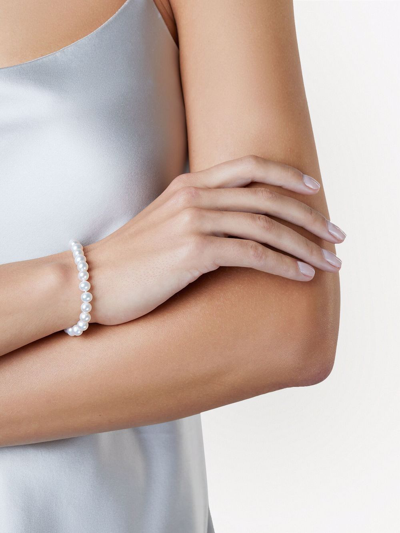 Yoko London 18kt Yellow Gold Classic 8mm Freshwater Pearl Bracelet In Gold