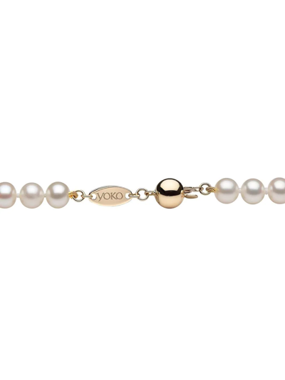 Yoko London 18kt Yellow Gold Classic 8mm Freshwater Pearl Necklace In Gold