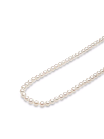 Yoko London 18kt Yellow Gold Classic 8mm Freshwater Pearl Necklace In Gold