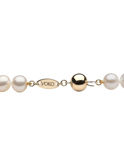 Yoko London 18kt Yellow Gold Classic 8mm Freshwater Pearl Bracelet In Gold
