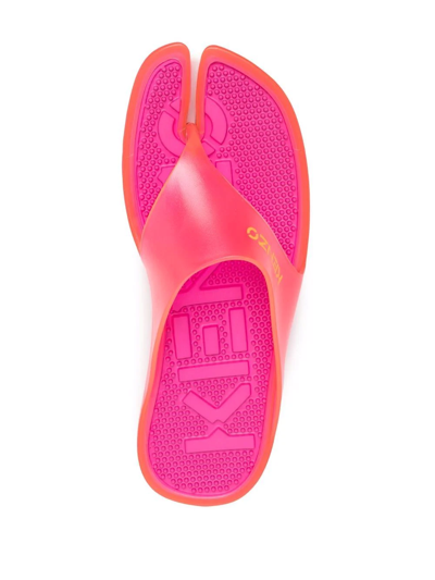 Shop Kenzo K-beach Flip Flops In Rosa