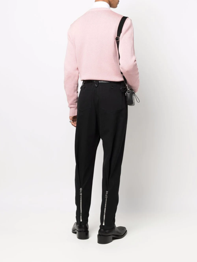 Alexander Mcqueen Tailored Zipped-cuff Trousers In Schwarz