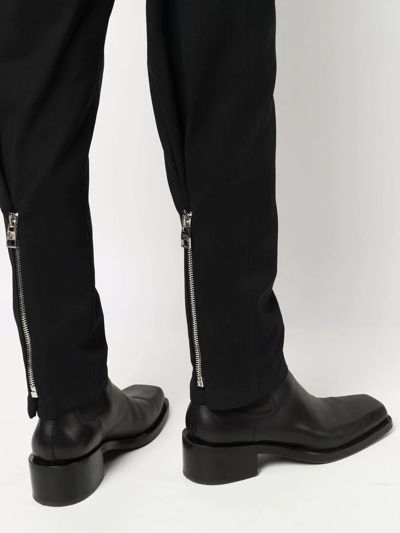 Alexander Mcqueen Tailored Zipped-cuff Trousers In Schwarz