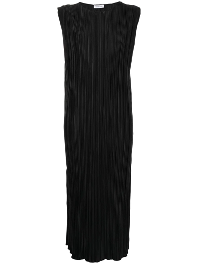 Anine Bing Black Melaine Sleeveless Midi Dress | ModeSens