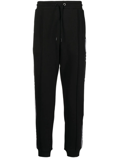 Hugo Boss Logo-print Drawstring Track Pants In Schwarz