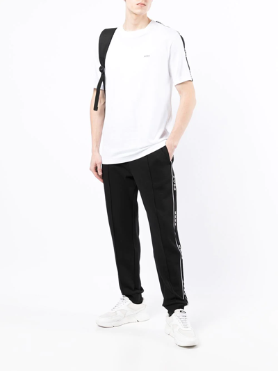 Hugo Boss Logo-print Drawstring Track Pants In Schwarz
