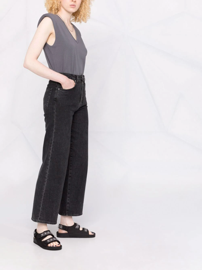 Blanca Vita Sleeveless V-neck Top In Grau