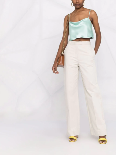 Shop Blanca Vita Cropped Tank Top In Grün