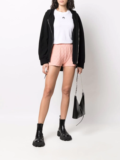 Shop Misbhv Terry Cloth-effect Mini Shorts In Rosa