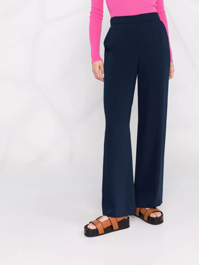 Shop P.a.r.o.s.h Straight-leg Trousers In Blau