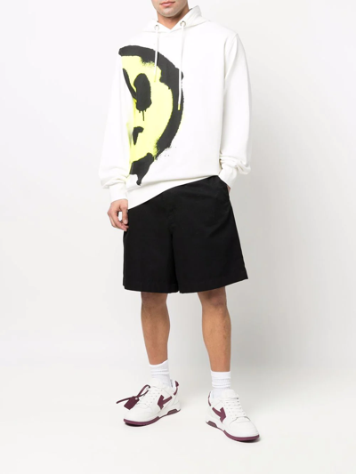 Shop Barrow Graphic-print Hoodie In Weiss