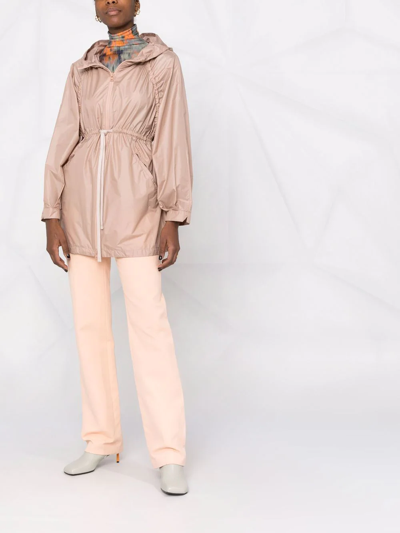 Herno Drawstring-waist Hooded Jacket In Nude