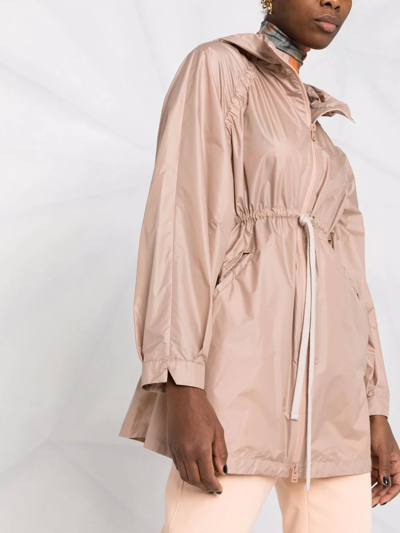 Herno Drawstring-waist Hooded Jacket In Nude