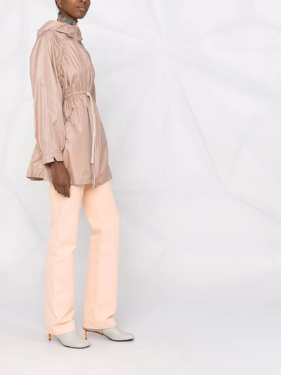 Herno Drawstring-waist Hooded Jacket In Nude