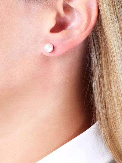 Yoko London 18kt Yellow Gold Classic 5mm Akoya Pearl Stud Earrings In Gold