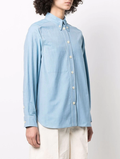 Shop Isabel Marant Oxford Button-up Shirt In Blau