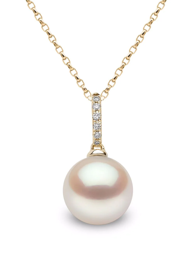 Shop Yoko London 18kt Yellow Gold Classic Freshwater Pearl And Diamond Necklace