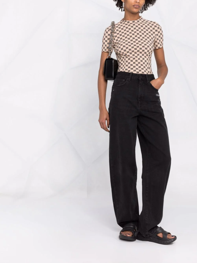 Misbhv Monogram-print T-shirt In Nude