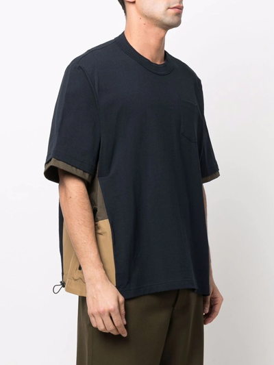 SACAI PANELLED SHORT-SLEEVE T-SHIRT 