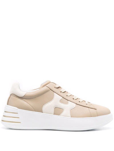 Shop Hogan Rebel H564 Chunky-sole Sneakers In Nude