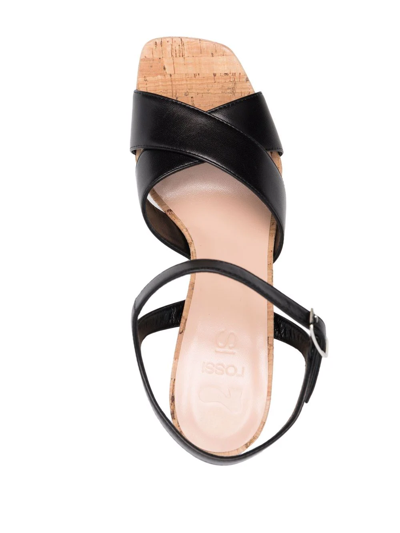 Si Rossi 90mm Sculptued-heel Platform Sandals In Schwarz