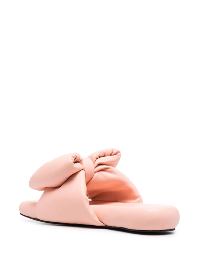 Shop Off-white Extra Padded Bow Slides In Rosa