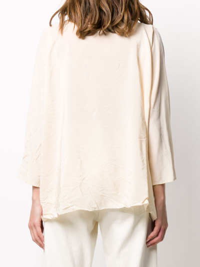 Shop Daniela Gregis Silk Sweater In White