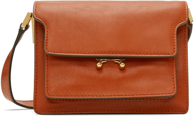 Shop Marni Orange Mini Soft Trunk Bag In Z505v Rust