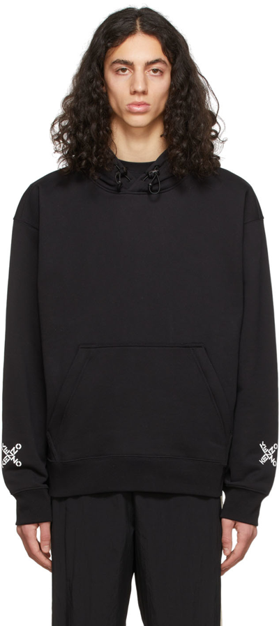 Shop Kenzo Black Sport Oversize Hoodie In 99 - Black