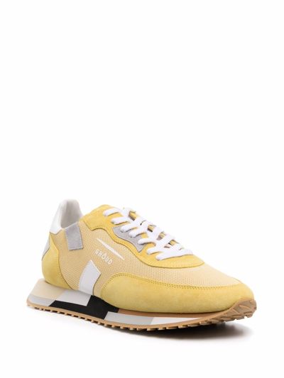 Shop Ghoud Men's Yellow Leather Sneakers