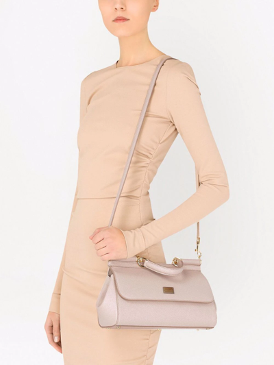 Dolce & Gabbana Medium Sicily Shoulder Bag In Pink