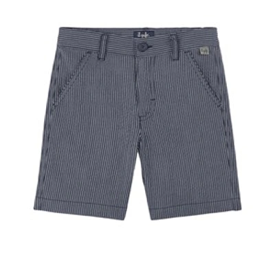 Shop Il Gufo Navy Striped Shorts In Blue