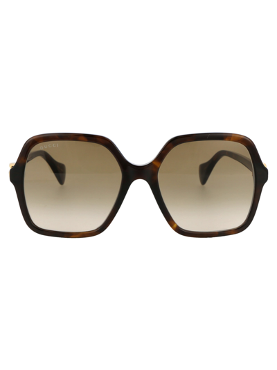 Shop Gucci Eyewear Gg1072s Sunglasses In 002 Havana Havana Brown