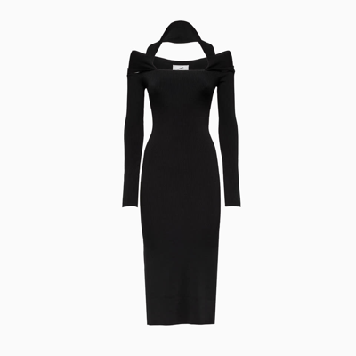 Shop Coperni Cut Out Viscose Dress Coprs22ml24bis605 In Black