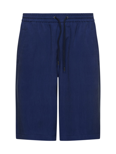 Shop Giorgio Armani Shorts In Twilight Blue