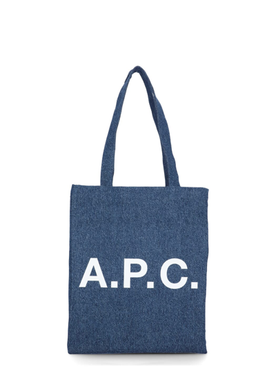 Shop Apc Lou Tote Bag In Washed Indigo